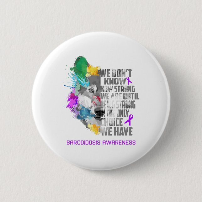 Sarcoidosis Awareness Ribbon Support Gifts 2 Inch Round Button (Front)