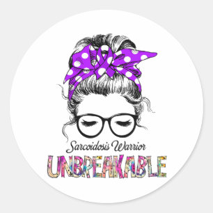 Sarcoidosis Awareness Ribbon Support Gifts Classic Round Sticker