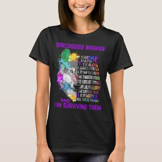 Sarcoidosis Awareness Ribbon Support Gifts T-Shirt (Front)