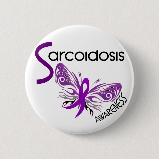 Sarcoidosis BUTTERFLY 3.1 2 Inch Round Button (Front)