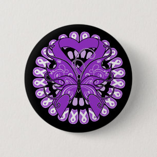 Sarcoidosis Butterfly Circle of Ribbons 2 Inch Round Button