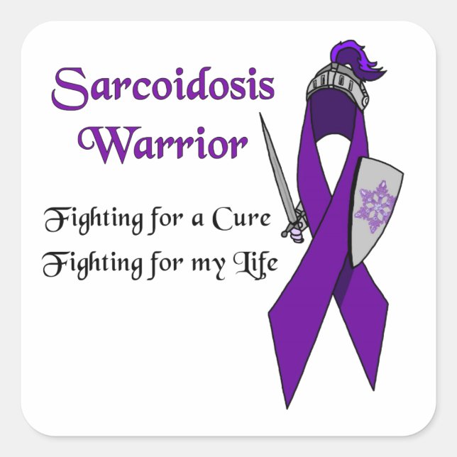 Sarcoidosis Warrior Fighting For A Cure Square Sti Square Sticker (Front)