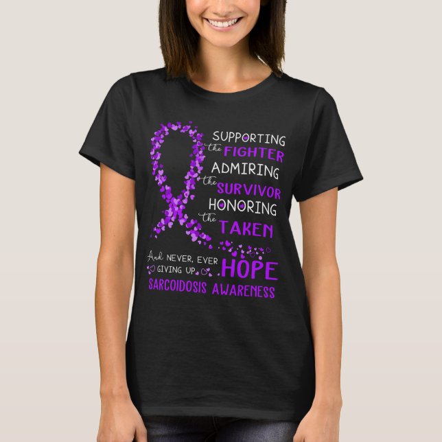 Sarcoidosis Warrior Supporting Fighter T-Shirt (Front)