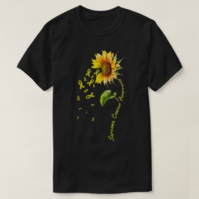 Sarcoma Awareness Sunflower  T-Shirt (Design Front)