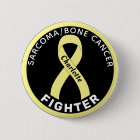 Sarcoma / Bone Cancer Fighter Ribbon Black Button