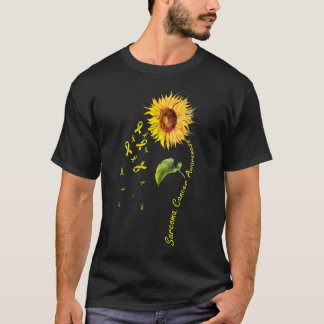 Sarcoma Cancer Awareness Sunflower  T-Shirt