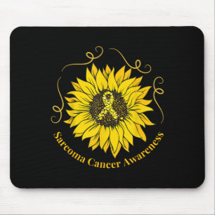 Sarcoma Cancer Awareness Sunflower Yellow Ribbon S Mouse Pad