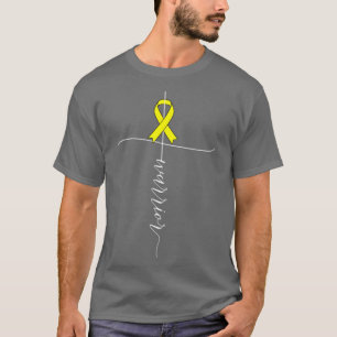 Sarcoma Cancer Awareness Warrior Yellow Ribbon Gif T-Shirt