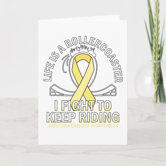Sarcoma cancer awareness yellow ribbon gradient card (Front)