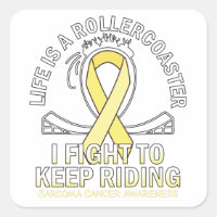 Sarcoma cancer awareness yellow ribbon gradient
