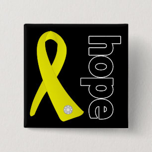 Sarcoma Cancer Hope Ribbon 2 Inch Square Button