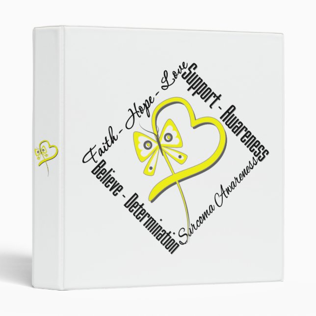Sarcoma Faith Hope Love Butterfly Binder (Front/Spine)