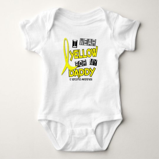 Sarcoma I WEAR YELLOW FOR MY DADDY 37 Baby Bodysuit