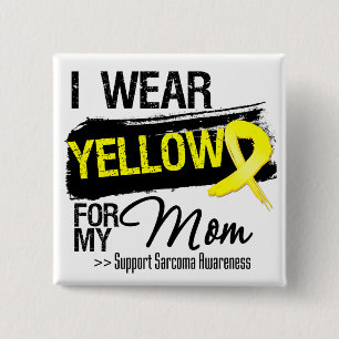 Sarcoma Ribbon For My Mom 2 Inch Square Button