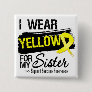 Sarcoma Ribbon For My Sister 2 Inch Square Button