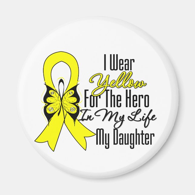 Sarcoma Ribbon My Hero My Daughter Magnet (Front)