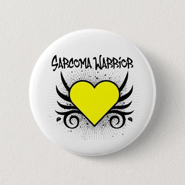 Sarcoma Warrior Heart 2 Inch Round Button (Front)