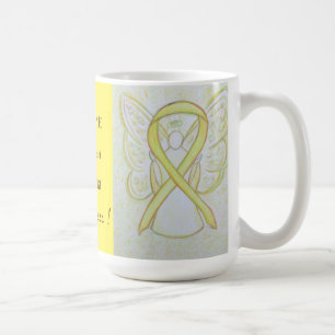 Sarcoma Yellow Awareness Ribbon Angel Custom Mug