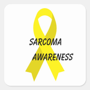 Sarcoma Yellow Awareness Ribbon by Janz Square Sticker