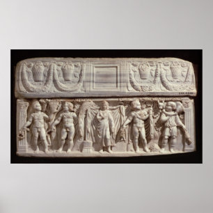 Sarcophagus depicting the deceased poster