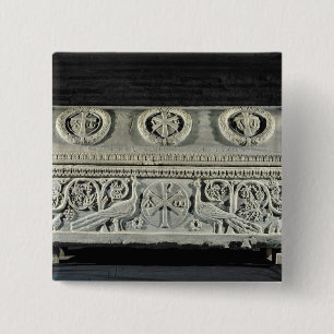 Sarcophagus of bishop Theodore 2 Inch Square Button