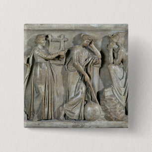 Sarcophagus of the Muses 2 Inch Square Button