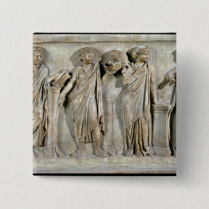 Sarcophagus of the Muses 2 Inch Square Button