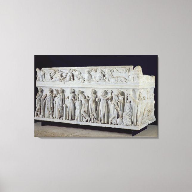 Sarcophagus with frieze of the Nine Muses Canvas Print (Front)