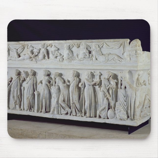 Sarcophagus with frieze of the Nine Muses Mouse Pad (Front)