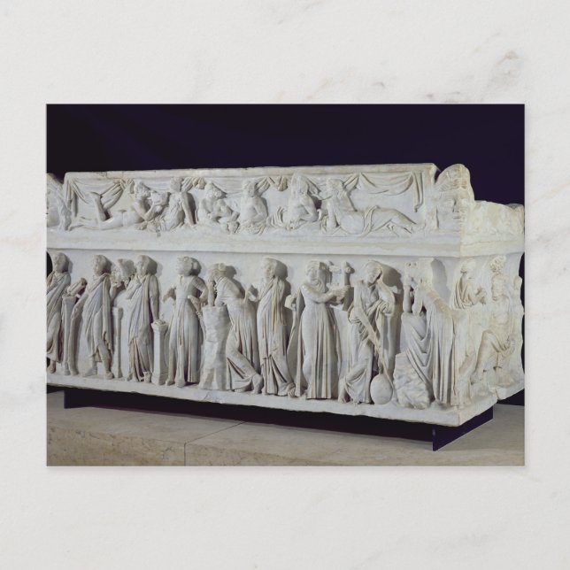 Sarcophagus with frieze of the Nine Muses Postcard (Front)