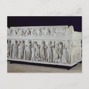 Sarcophagus with frieze of the Nine Muses Postcard