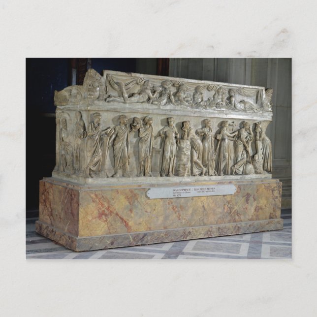 Sarcophagus with frieze of the Nine Muses Postcard (Front)