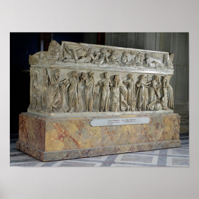 Sarcophagus with frieze of the Nine Muses Poster (Front)