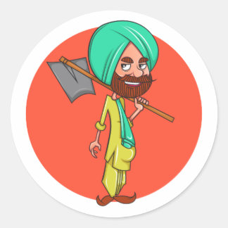 Sardar Ji Classic Round Sticker