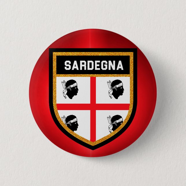 Sardegna Flag 2 Inch Round Button (Front)