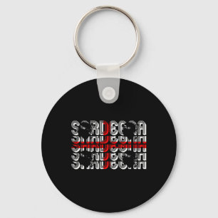 Sardegna Flag Italy Holiday Vacation Sardinian Sar Keychain