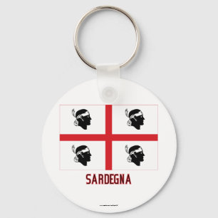 Sardegna flag with name keychain