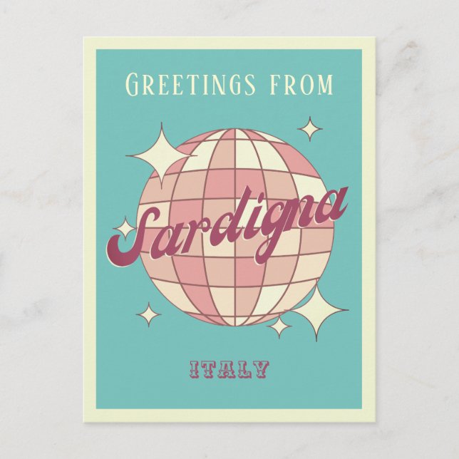 Sardigna Italy Retro Vintage Postcard (Front)