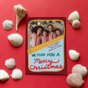 Sardine Can Tinned Fish Funny Photo Holiday Card