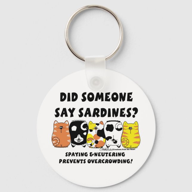 Sardine Cats Keychain (Front)