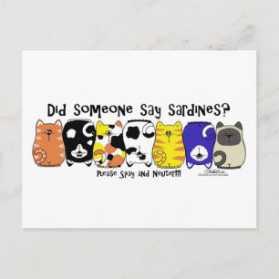 Sardine Cats Postcard