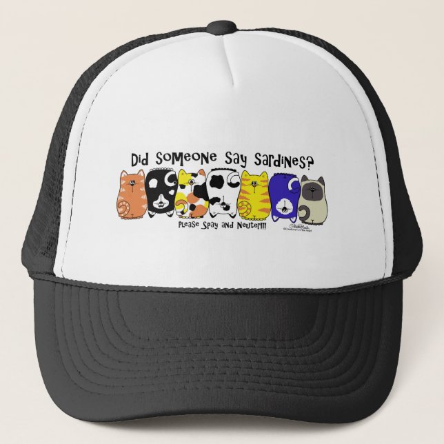 Sardine Cats Trucker Hat (Front)