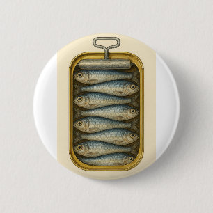 Sardine Chic by ej gold -- 2 Inch Round Button