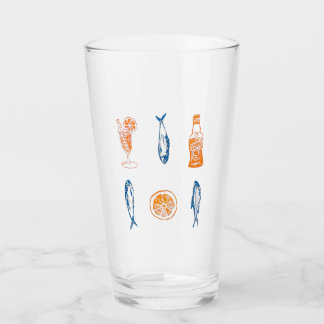 Sardine d'été italienne et verre de bière Aperol