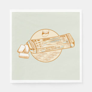 Sardine flavoured chewing gum funny fish napkin