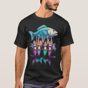 Sardine Mermaid Fish Lover Amalfi Ocean Themed Des T-Shirt