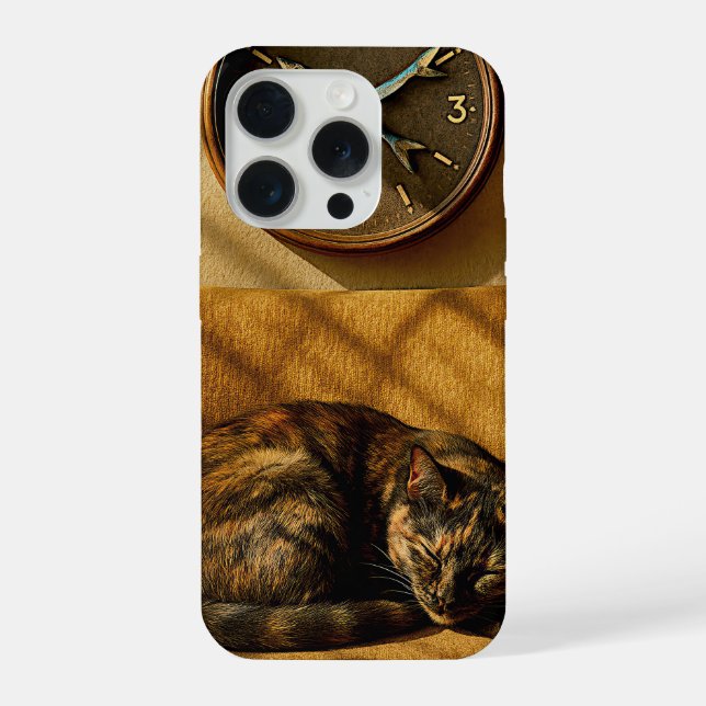 Sardine O’clock Dreamtime – Surreal Cat Art iPhone Case (Back)