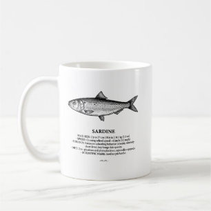 Sardine Schooling Fish Vintage  Coffee Mug