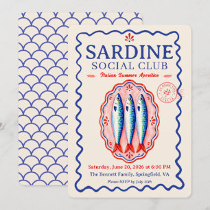 Sardine Social Club Italian Summer Party  Invitation