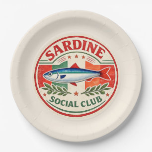 Sardine Social Club Italian Summer Party Paper Plate
